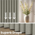 AJAZZ Blackout Accordion Door Curtain 98"x78" Grey - Image 6
