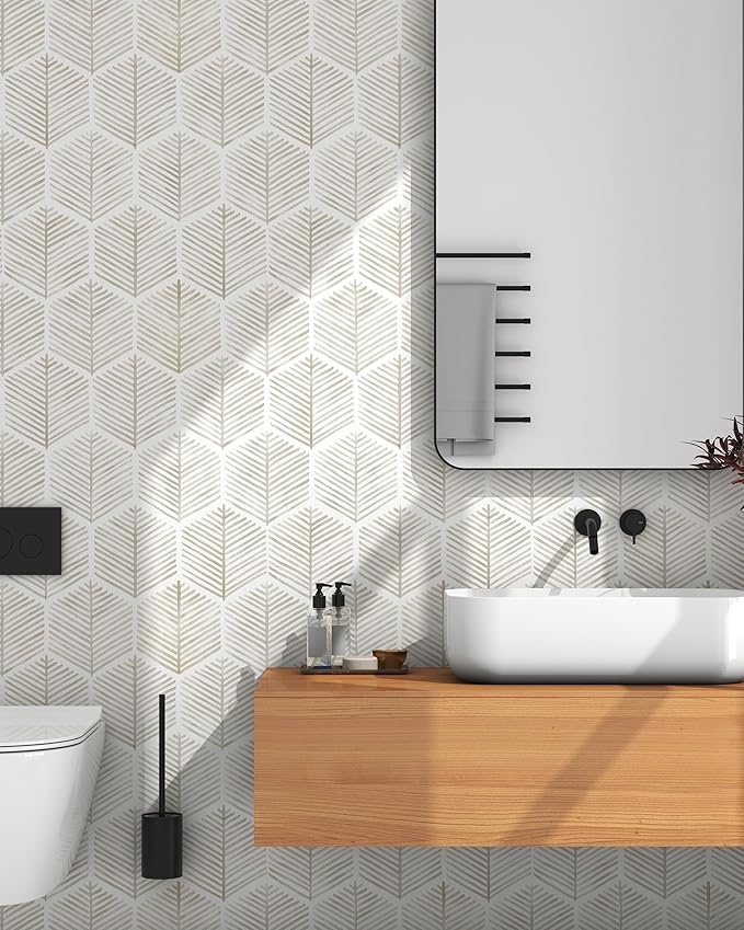 Modern Peel and Stick Wallpaper 17.3''×393'' Self Adhesive Wallpaper Boho - Image 2
