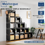 Mavivegue Bookshelf, 16 Cube Storage Organizer, Book Shelf Organizer, Tall - Image 10