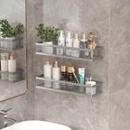 PUSDON 16.5-Inch Extra Long Slim Mesh Shower Caddy, Wall Mounted Bathroom - Image 2