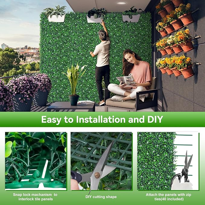 EverNture 60"x120" Grass Wall Panels, Artificial Grass Backdrop, Fake Greenery - Image 4