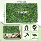 Artificial Green Boxwood Grass Wall Roll: 72"x144" UV Protected Ivy Privacy - Image 2