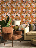 HAOKHOME Boho Peel and Stick Wallpaper Floral Wall Paper Removable - Image 3