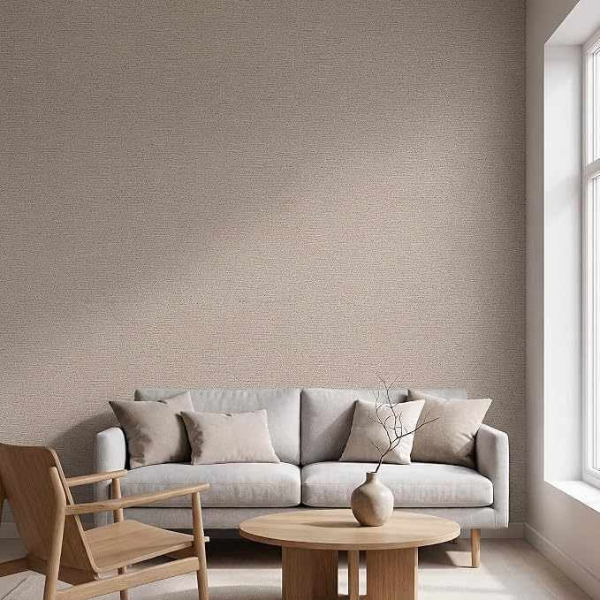 WADILE Grasscloth Peel and Stick Wallpaper 15.7in x 787.4in, Textured Contact - Image 3