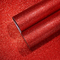 CHIHUT Red Glitter Wallpaper 15.7''x100'' Sparkle Glitter Fabric Peel and Stick by CHIHUT