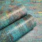 JiffDiff Vintage Metallic Peel and Stick Wallpaper Industrial Metallic Concrete by wallpaper