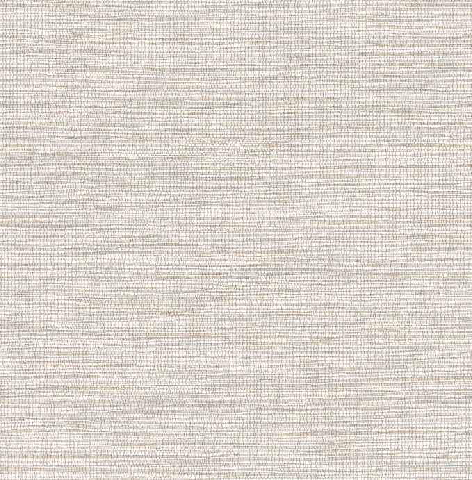 RoomMates Neutral Dimensional Grasscloth Peel and Stick Wallpaper, RMK12682PLW by RoomMates