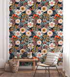 HAOKHOME Boho Peel and Stick Wallpaper Floral Wall Paper Removable - Image 2