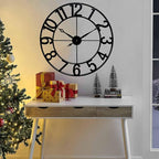 CLXEAST 30 Inch Wall Clocks for Living Room Decor, Oversized Large Black Metal - Image 6