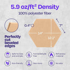 Acoustic Panels 12-Pack Soundproof Wall Panels 14"X12.1"X0.4" Sound Panels High - Image 6