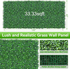 EverNture 40"x120" Grass Wall Panels, Artificial Grass Backdrop, Fake Greenery - Image 2