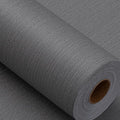 Haimin Fabric Wallpaper Textured Contact Paper Grey Peel and Stick Faux Linen by HaiminHomeDecorWallpaper