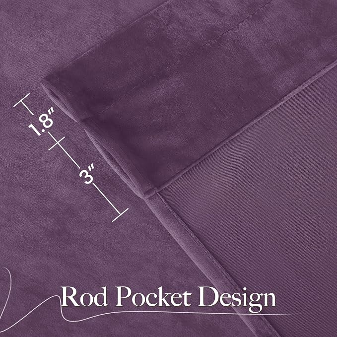 NICETOWN Lavender Purple Velvet Curtains 84 inches Long - Image 7
