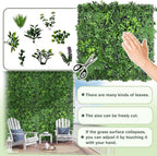 Artificial Green Boxwood Grass Wall Panels: 20"x 20" UV Protected Ivy Privacy - Image 4
