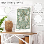 Induslyfe Large Framed Flower Wall Art Canvas Decor Set of 3, William Morris - Image 5