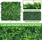 Artificial Grass Wall Panels, UV-Anti Fake Greenery Plant Boxwood Panels - Image 2