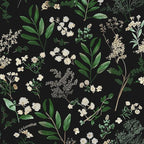Laatse Dark Floral Wallpaper Peel and Stick Green Leaf Wallpaper Vintage by Laatse