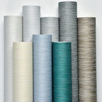 Haimin Grasscloth Wallpaper Textured 24in X 393in Fabric Contact Paper Teal - Image 7