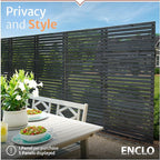 6ft H x 3.1ft W No Dig Enclo Aspen Charcoal Wood Privacy Screen, Decorative - Image 2