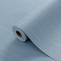 Blue Grey Faux Grasscloth Wallpaper Peel and Stick Linen Textured 24"x394" by HyunHome