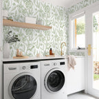 Timeet Peel and Stick Wallpaper Green Floral Wall Paper - Image 5