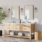 Brushed Nickel Bathroom Mirror, 24x36 Inch Beveled Framed Bathroom Mirror - Image 6