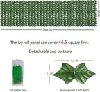 ODTORY Artificial Ivy Privacy Fence Wall Screen, 40X160 in UV-Anti Faux - Image 2