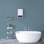 TANONE Blue Contact Paper Peel and Stick 15.8 in X 394 in, Grasscloth Wallpaper - Image 5