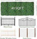 Artificial Ivy Privacy Fence Screen:48"x 120" 4-Layer Leaf UV-Anti Faux - Image 2