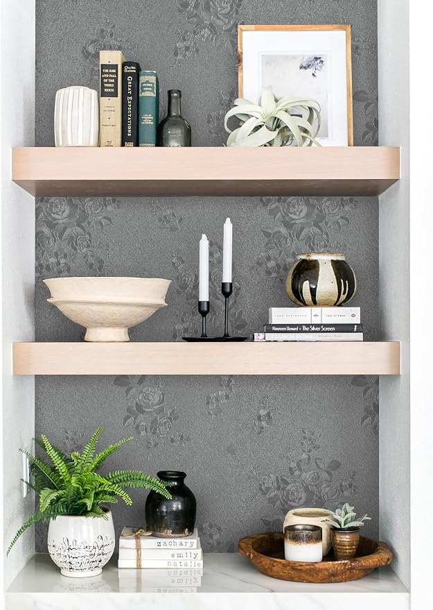 Erfoni 78.7"x17.7" Grey Contact Paper Gray Peel and Stick Wallpaper Thicken - Image 4