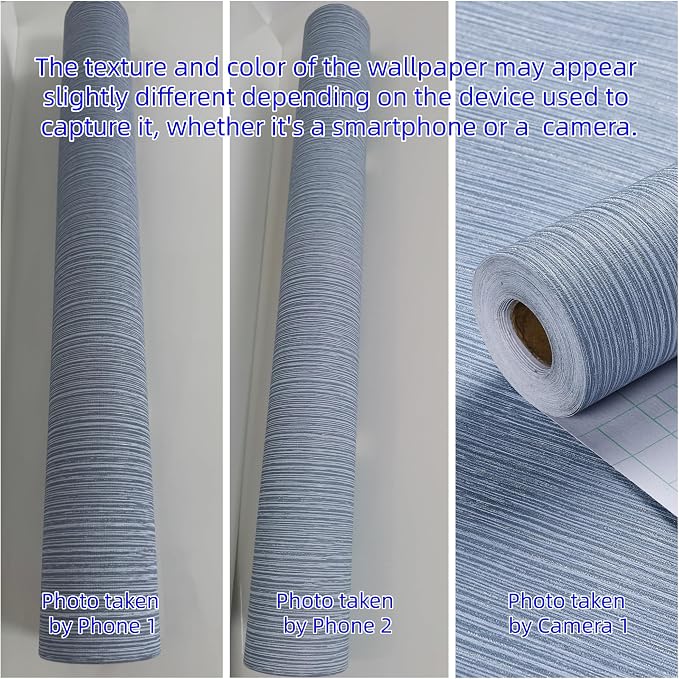 Haimin Grasscloth Wallpaper Textured 24in X 393in Fabric Contact Paper Grey - Image 4