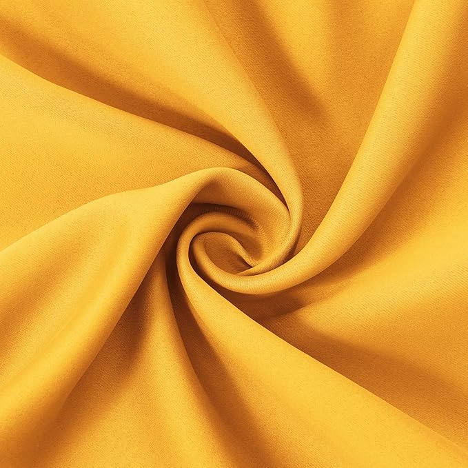 LEMOMO Yellow Thermal Blackout Curtains/38 x 63 Inch/Set of 2 Panels Room - Image 5