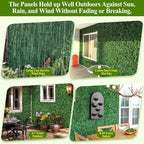 25Pcs Artificial Grass Wall Panels 10" X 10" Greenery Backdrop UV-Protected - Image 7