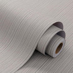 FUKU MON Grasscloth Fabric Wallpaper 24" X 394" Textured Mocha Gray Thick Linen - Image 6