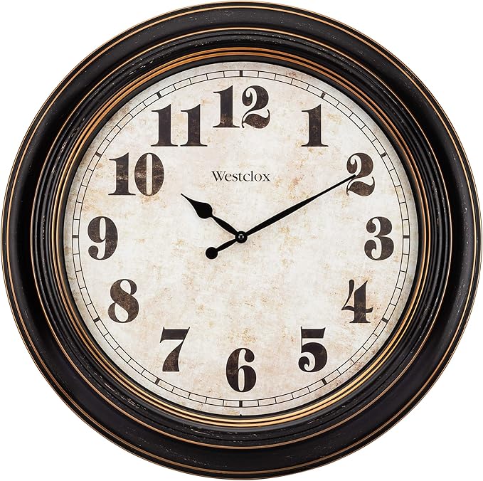 Westclox Traditional Large Wall Clock – Battery-Operated 24-Inch Vintage by Westclox