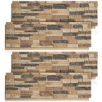 4 Pack Faux Stone Panels Interior 45.6''l x 11.8''h x 0.98''d Faux Siding by Unknown