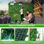 Grass Wall Panels Roll, UV-Anti Faux Greenery Plant Boxwood Panels - Image 5