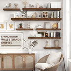 Floating Shelves for Wall 24 inch Long, Engineered Wood Wall Shelves - Image 3