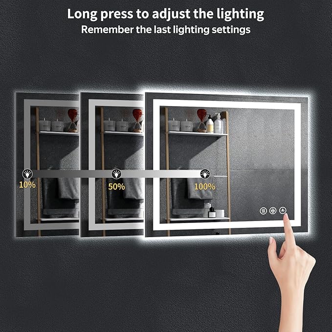 36"x30" LED Bathroom Mirror - Image 6