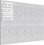 MaxGear Large Cork Board for Wall 36" x 24", Light Gray Bulletin Board by MaxGear