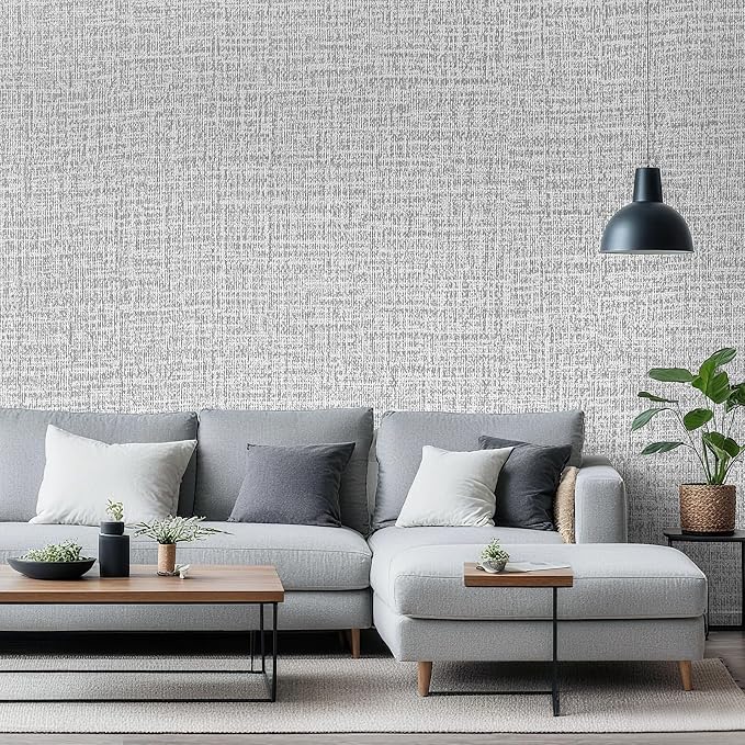 Vinjiasin Grasscloth Peel and Stick Wallpaper Vintage Textured Contact Paper - Image 4