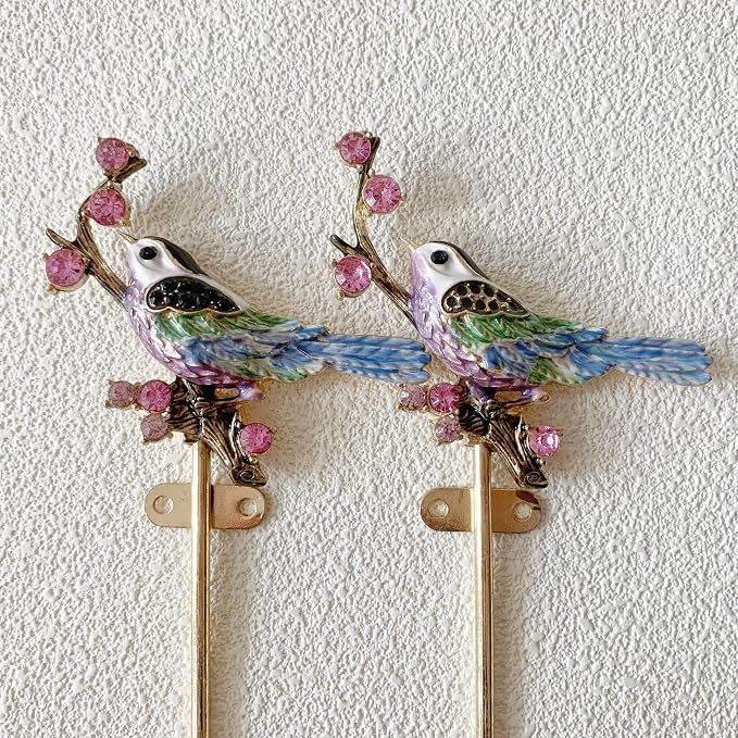 2 Pack Decorative Wall Hooks, Vintage Bird Shaped Metal Wall Hook - Image 4