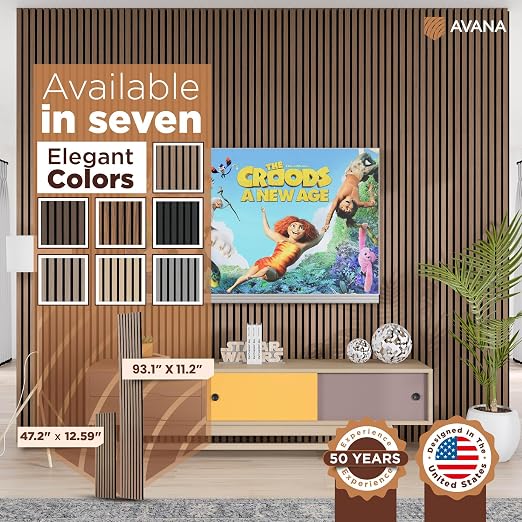 Avana Acoustic Wood Wall Panels – 93.2x11.25 Inch Panels – Fits 94x12 Layout – - Image 7
