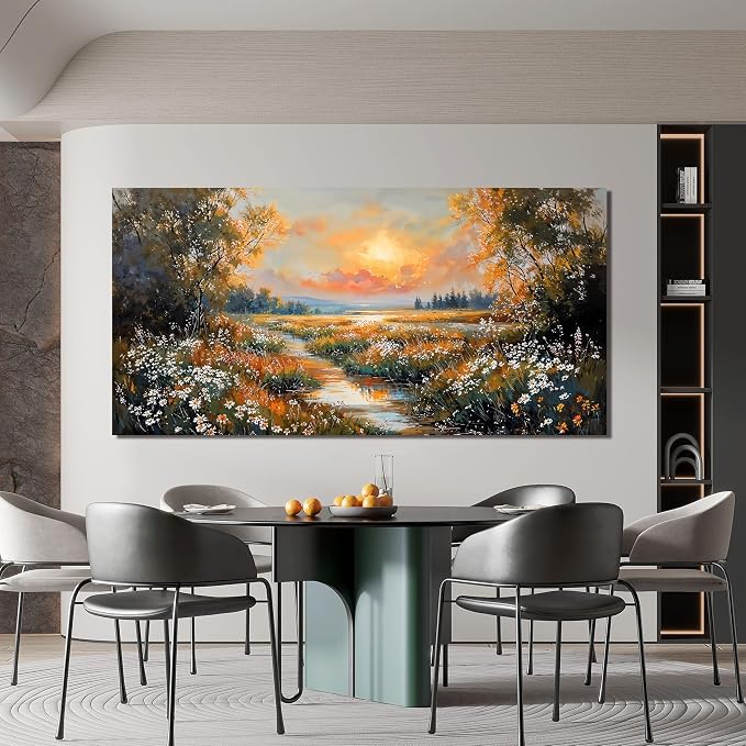 Canvas Wall Art Decor Vintage Wildflower Wall Art Prints Large Wall Art - Image 2