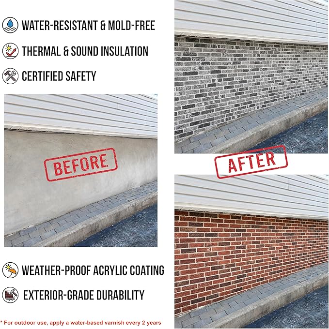 3D Faux Brick Wall Panels – Lightweight Styrofoam Cladding - Image 6