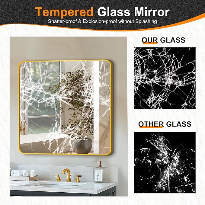 Delma Bathroom Vanity Mirror, High-Definition Bathroom Mirror, Versatile - Image 4