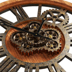 HOIBAI Wall Clock, 24 Inch Moving Gears Clock Large Wall Clock - Image 3