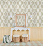NuWallpaper x Society Social Floral Bazaar Ochre Peel and Stick Wallpaper - Image 4