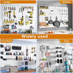 Peg Board, Includes 4 Pack White Peg Board Panels - Image 7