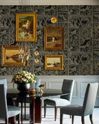 Erfoni 394"x17.7" Vintage Peel and Stick Wallpaper Black and Gold Contact Paper - Image 6